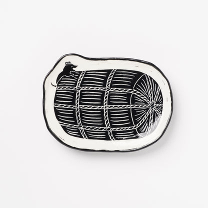 Miki Kaname Plate Mouse on Rice Bale