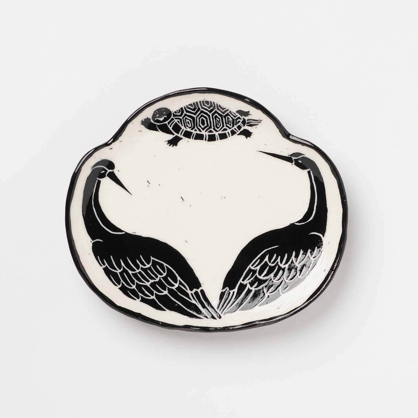 Miki Kaname Plate Crane and Turtle