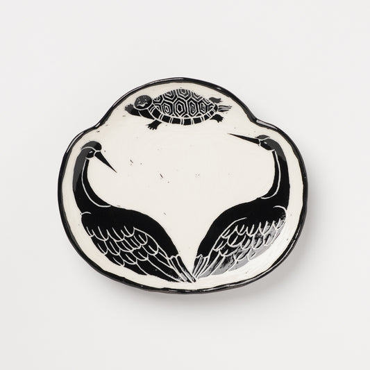 Miki Kaname Plate Crane and Turtle
