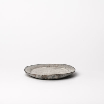 Akiko Yanagawa Oval Rim Plate S White