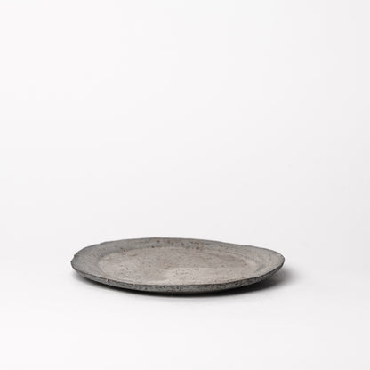 Akiko Yanagawa Oval Rim Plate M White