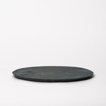 Akiko Yanagawa Flat Dinner Plate Blue