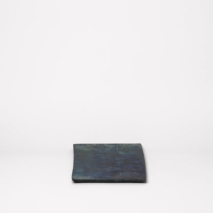 Akiko Yanagawa Flat rectangle Plate Blue