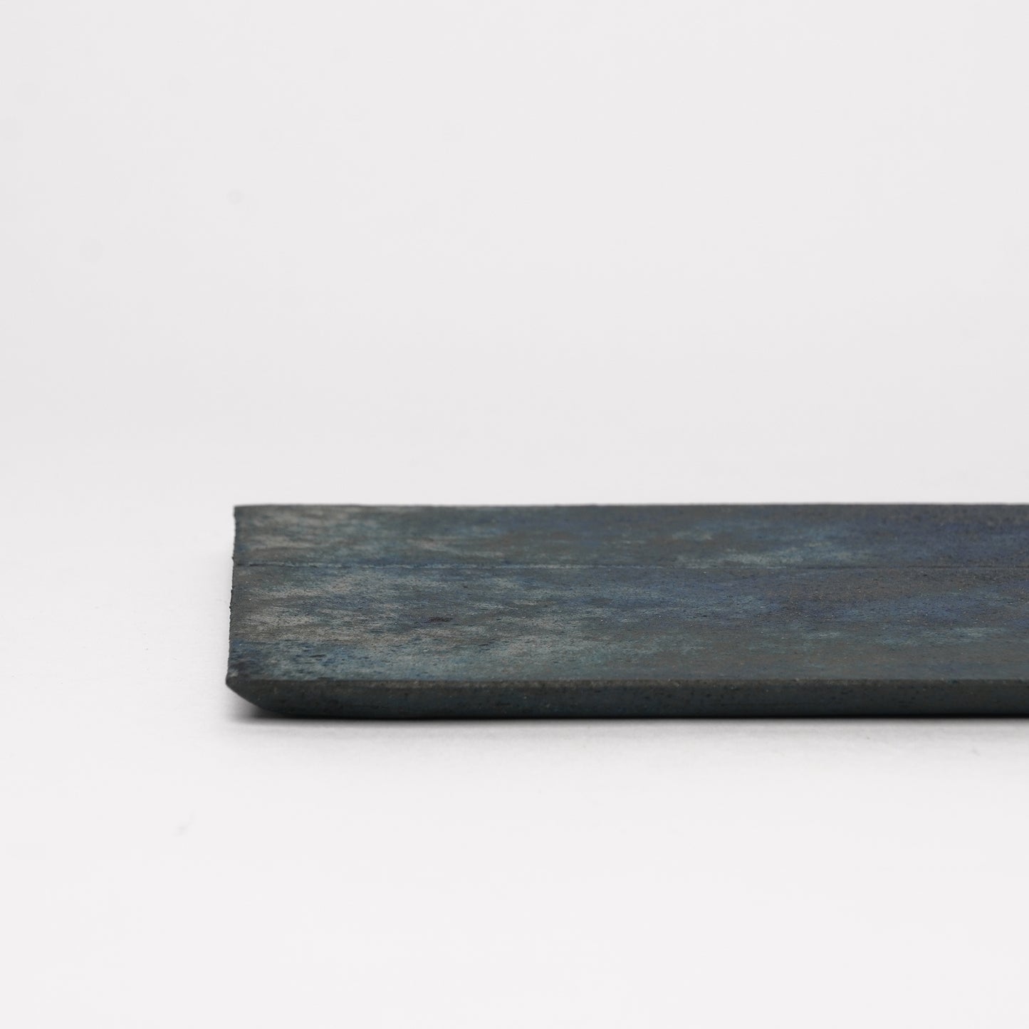 Akiko Yanagawa Flat rectangle Plate Blue