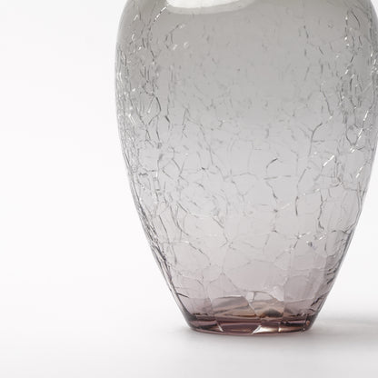 Daisaku Hashimura Crack Glass Vase Grey