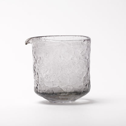 Daisaku Hashimura Grey Double Crack Glass Katakuchi Sake Server