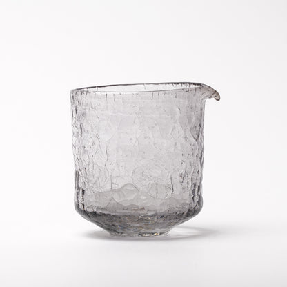 Daisaku Hashimura Grey Double Crack Glass Katakuchi Sake Server