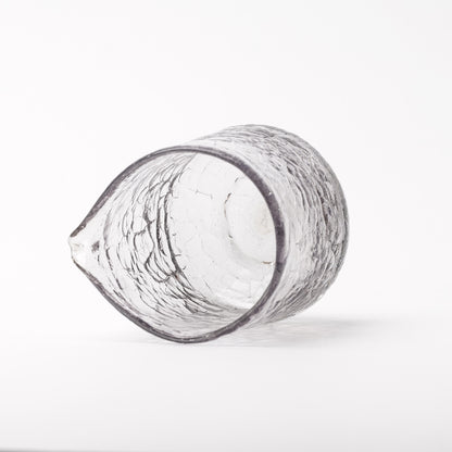 Daisaku Hashimura Grey Double Crack Glass Katakuchi Sake Server