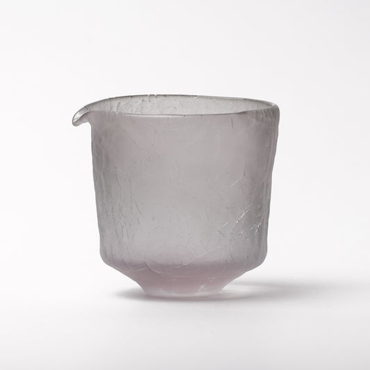 Daisaku Hashimura Grey Double Crack Glass Katakuchi Sake Server