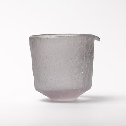 Daisaku Hashimura Grey Double Crack Glass Katakuchi Sake Server