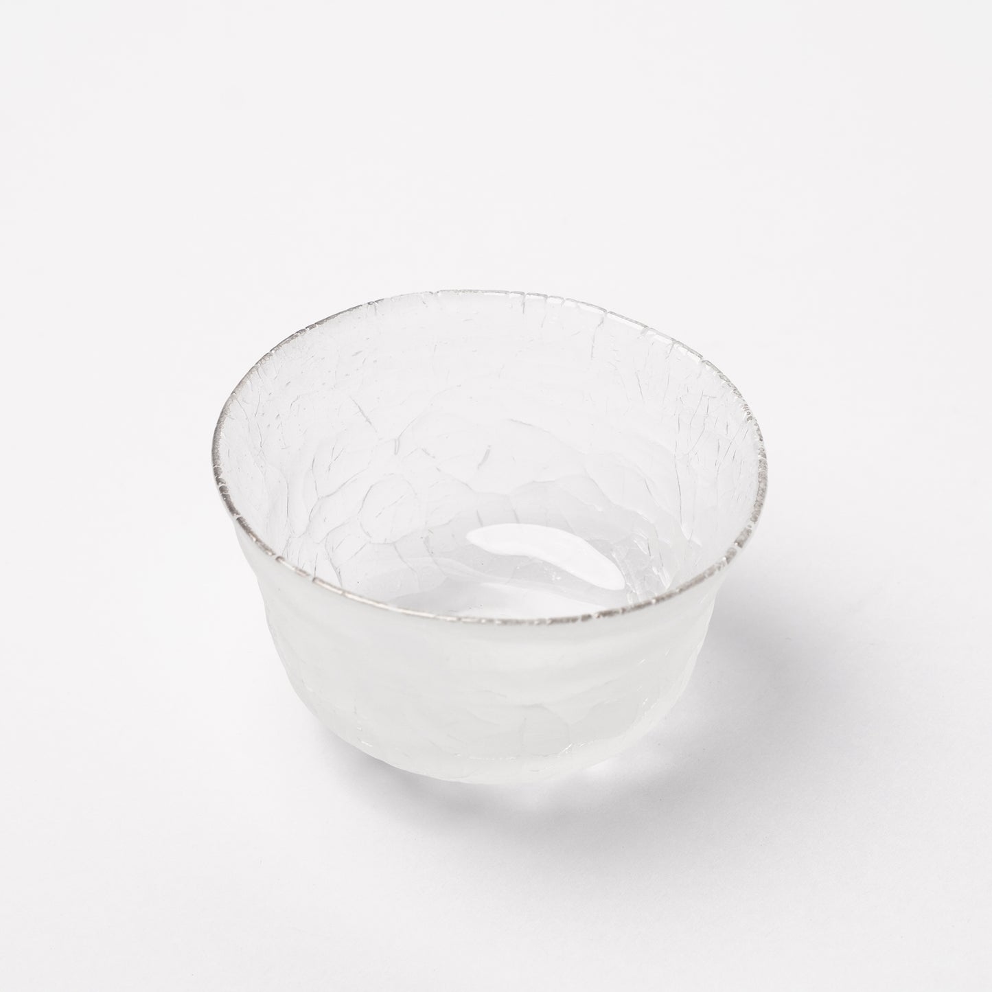 Daisaku Hashimura Cloud Double Crack Glass Guinomi Sake Cup