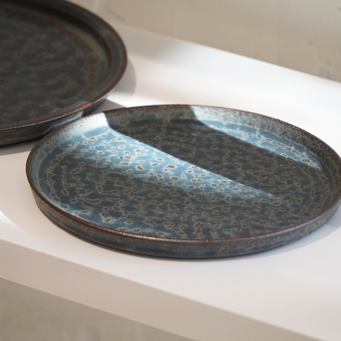 Futoshi Yamashita Volcanic Ash Glaze Indigo Plate