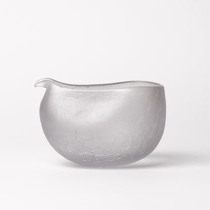 Daisaku Hashimura Crack Glass Grey Katakuchi Sake Server
