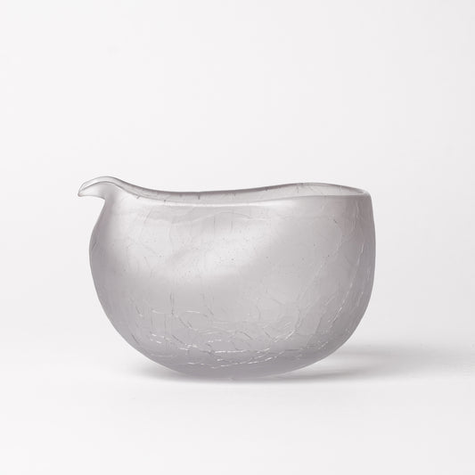Daisaku Hashimura Crack Glass Grey Katakuchi Sake Server