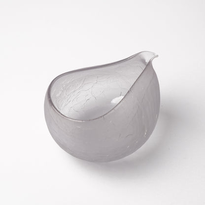 Daisaku Hashimura Crack Glass Grey Katakuchi Sake Server