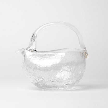 Daisaku Hashimura Crack Glass Katakuchi Sake Server with handle