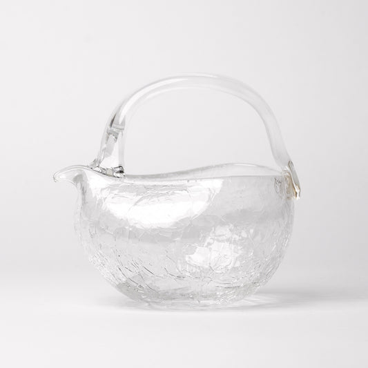 Daisaku Hashimura Crack Glass Katakuchi Sake Server with handle