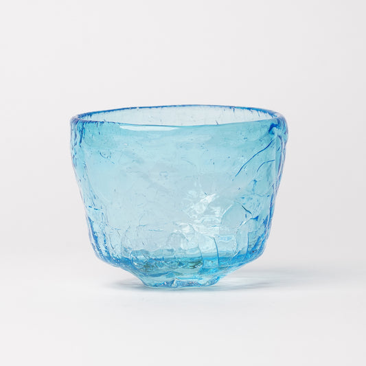 Daisaku Hashimura Double Crack Glass Blue