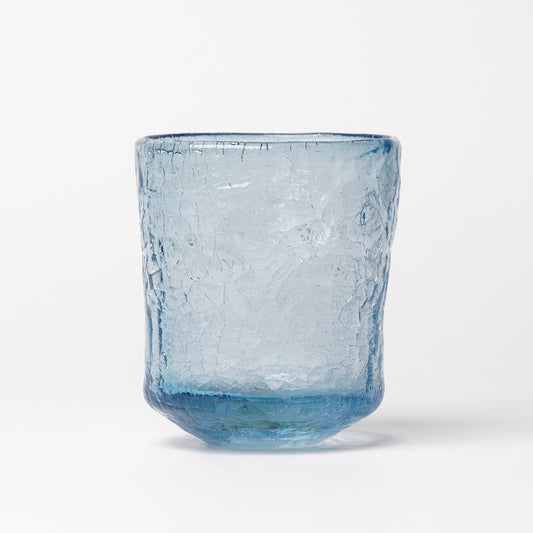 Daisaku Hashimura Double Crack Glass Blue