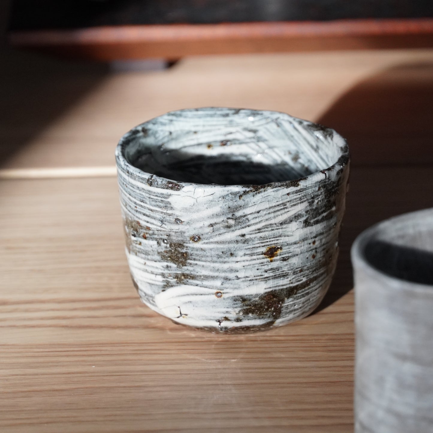 Nakagawa Jinenbogama Karatsu Wood fired Hakeme Soba Choko Cup