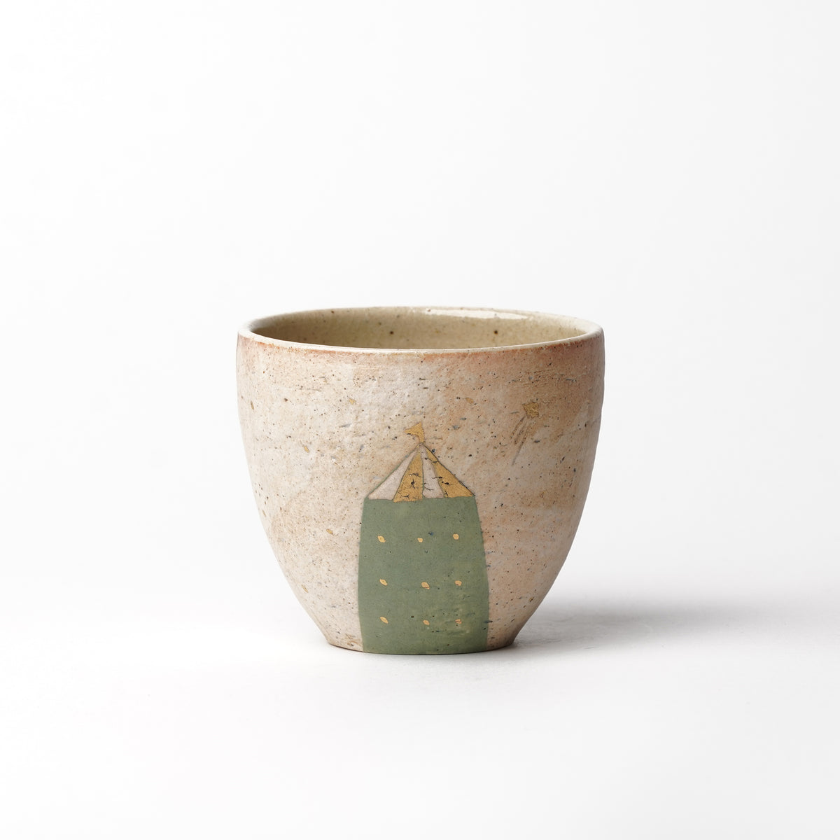 Izumi Sakai Yunomi Tea Cup with gold with gold