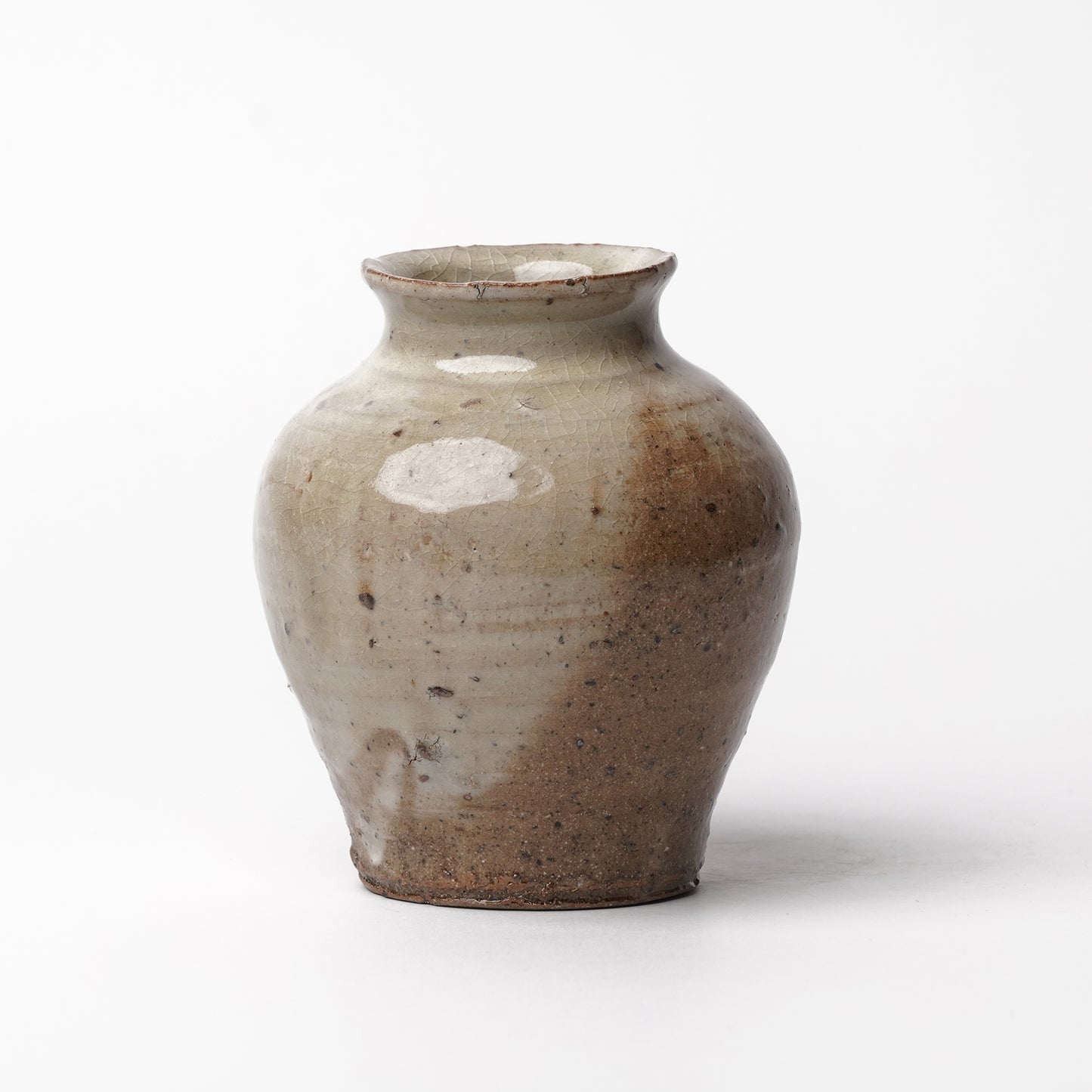 Takeryo Kawaguchi Flower Vase Ash Glaze