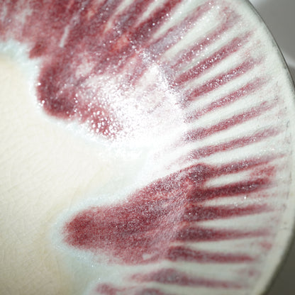 Nobuhito Nakaoka Colored Ash Glaze Large Plate Red