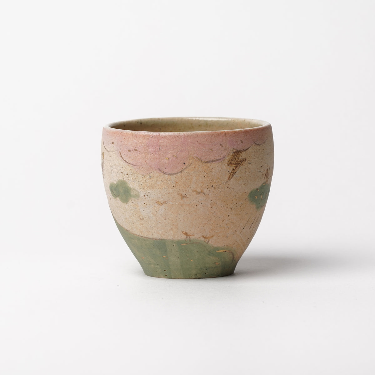 Izumi Sakai Yunomi Tea Cup with gold with gold