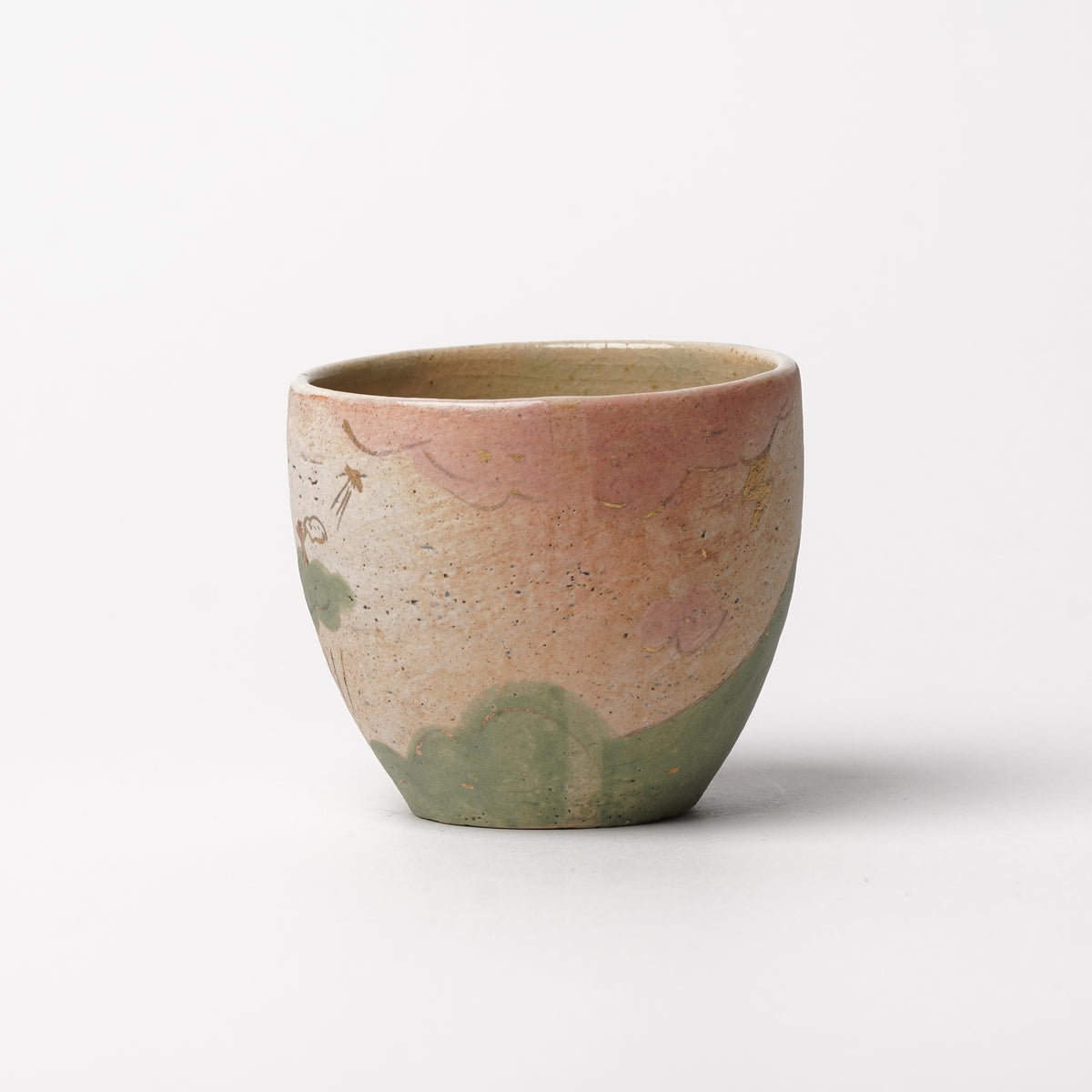 Izumi Sakai Yunomi Tea Cup with gold with gold