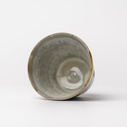 Takeryo Kawaguchi Mishima Soba Choko Cup Ash Glaze