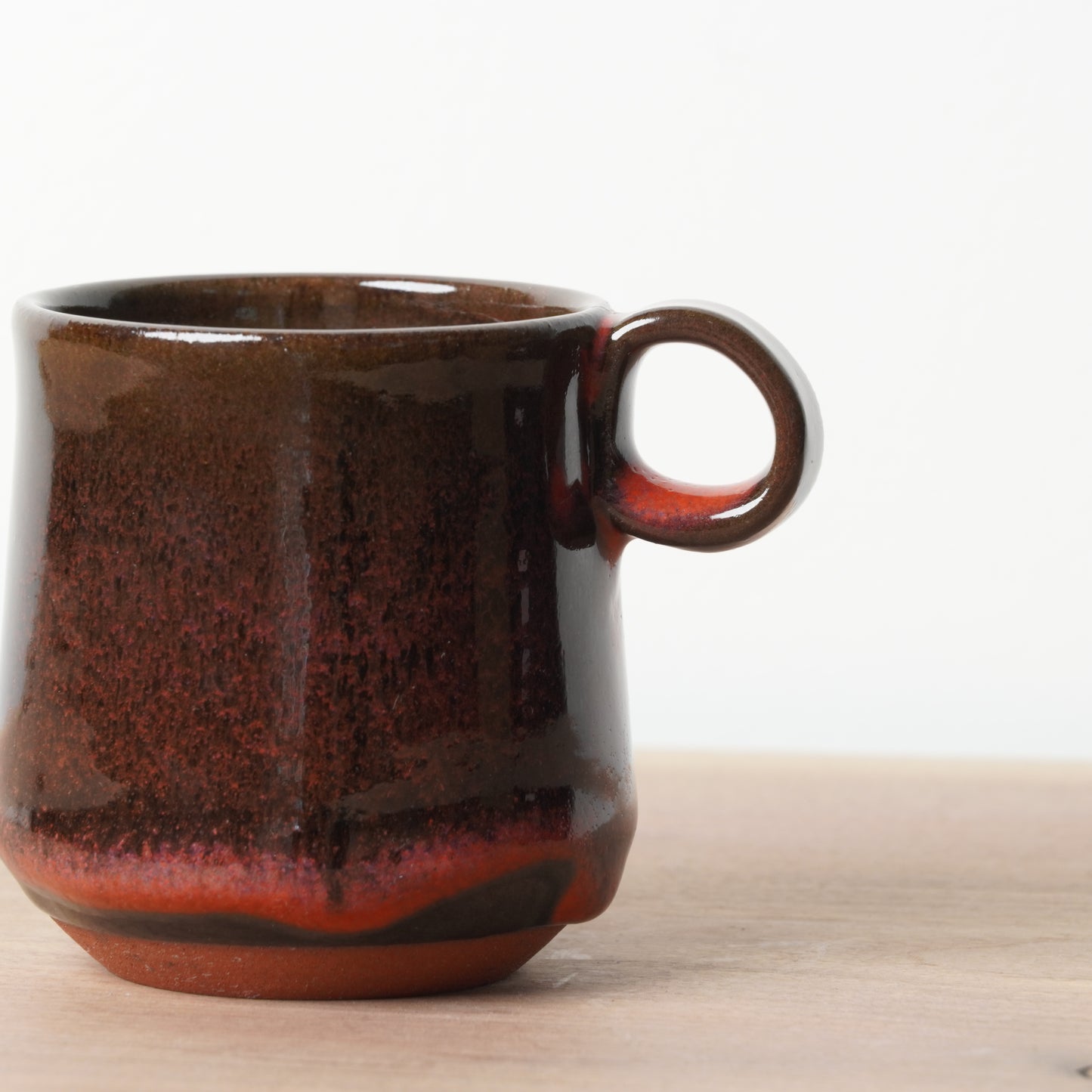 Hiroaki Okada Mug Red M Sousei Kiln Hokkaido