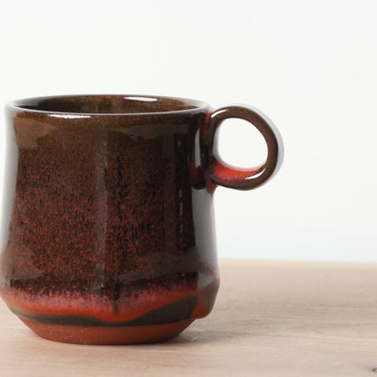 Hiroaki Okada Mug Red M Sousei Kiln Hokkaido