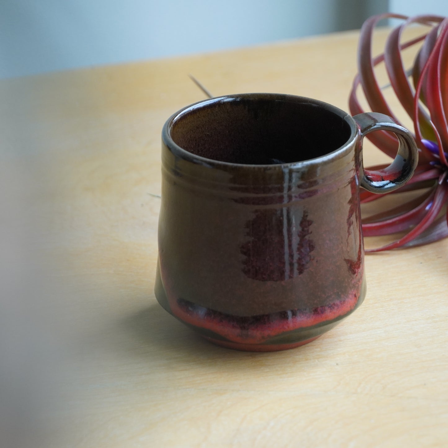 Hiroaki Okada Mug Red M Sousei Kiln Hokkaido