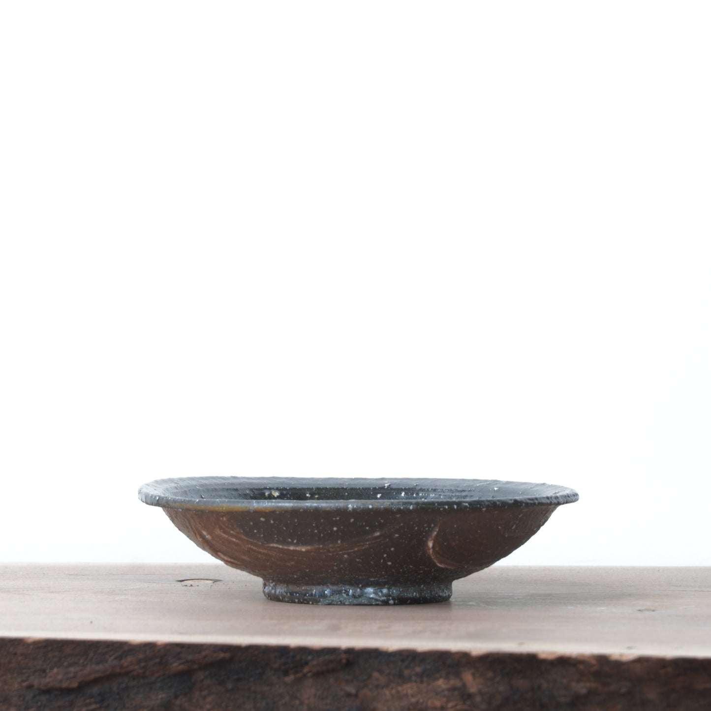 Shigarakiyaki Hakeme Brushed Glaze Plate Woodfired