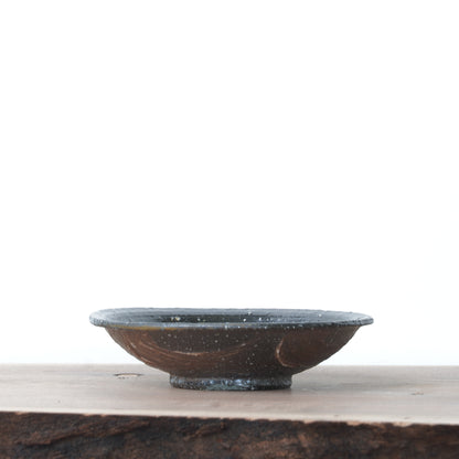 Shigarakiyaki Hakeme Brushed Glaze Plate Woodfired
