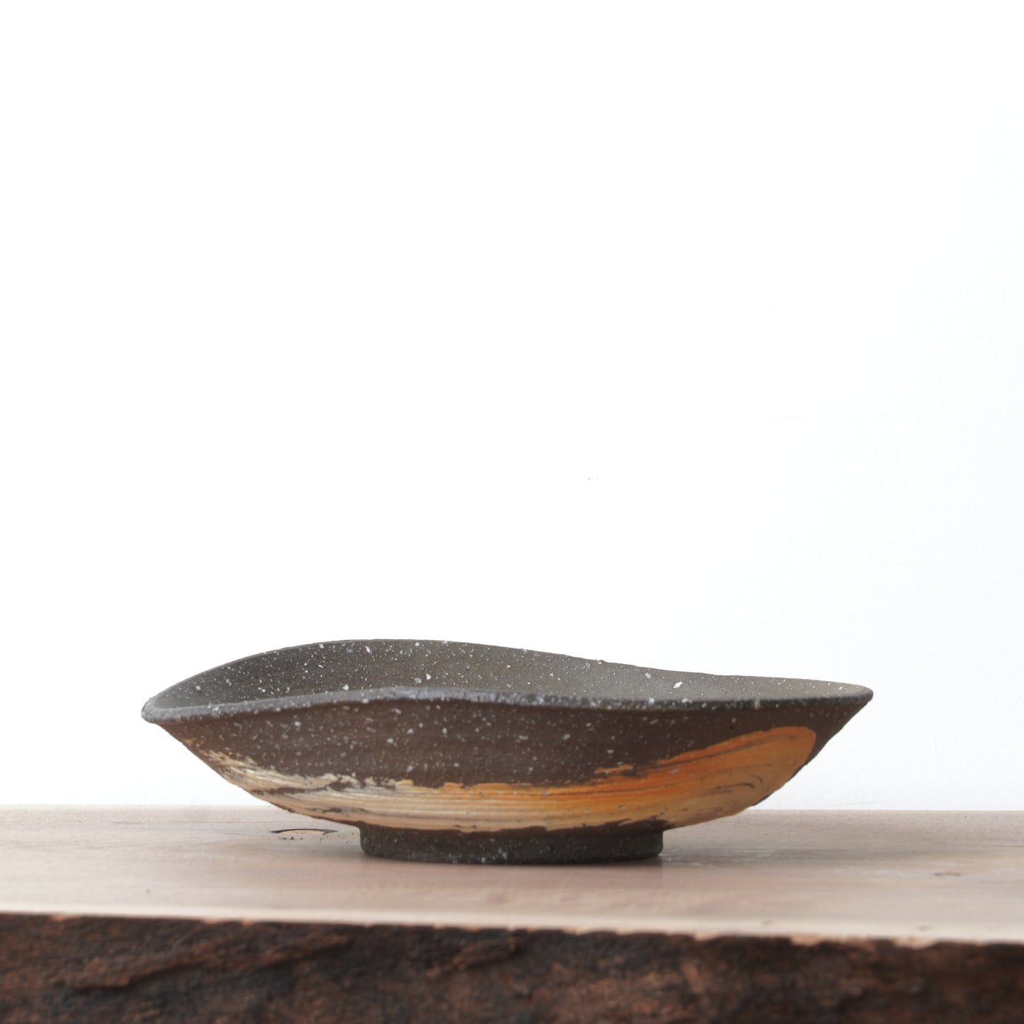 Shigarakiyaki Hakeme Brushed Glaze Plate Woodfired
