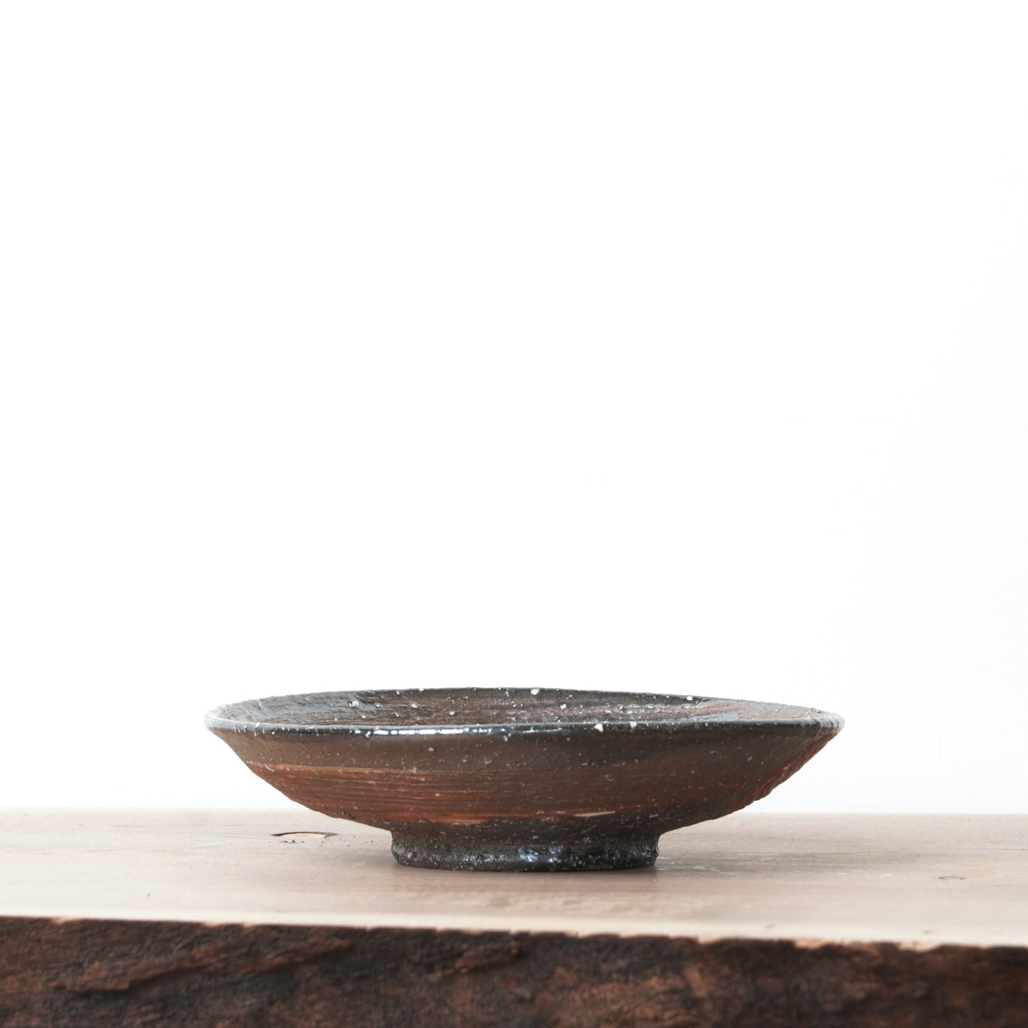 Shigarakiyaki Hakeme Brushed Glaze Plate Woodfired