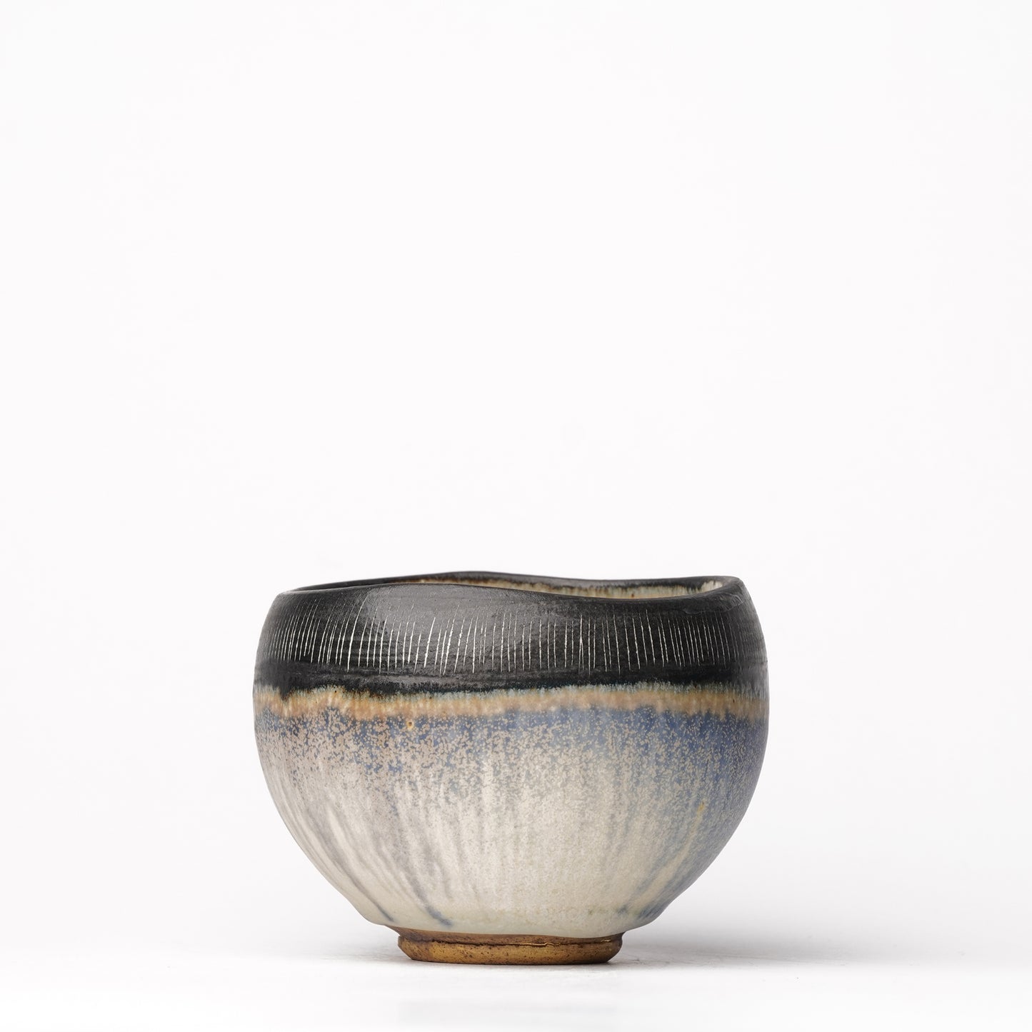 Nobuhito Nakaoka Colored Ash Glaze Cup with Gold