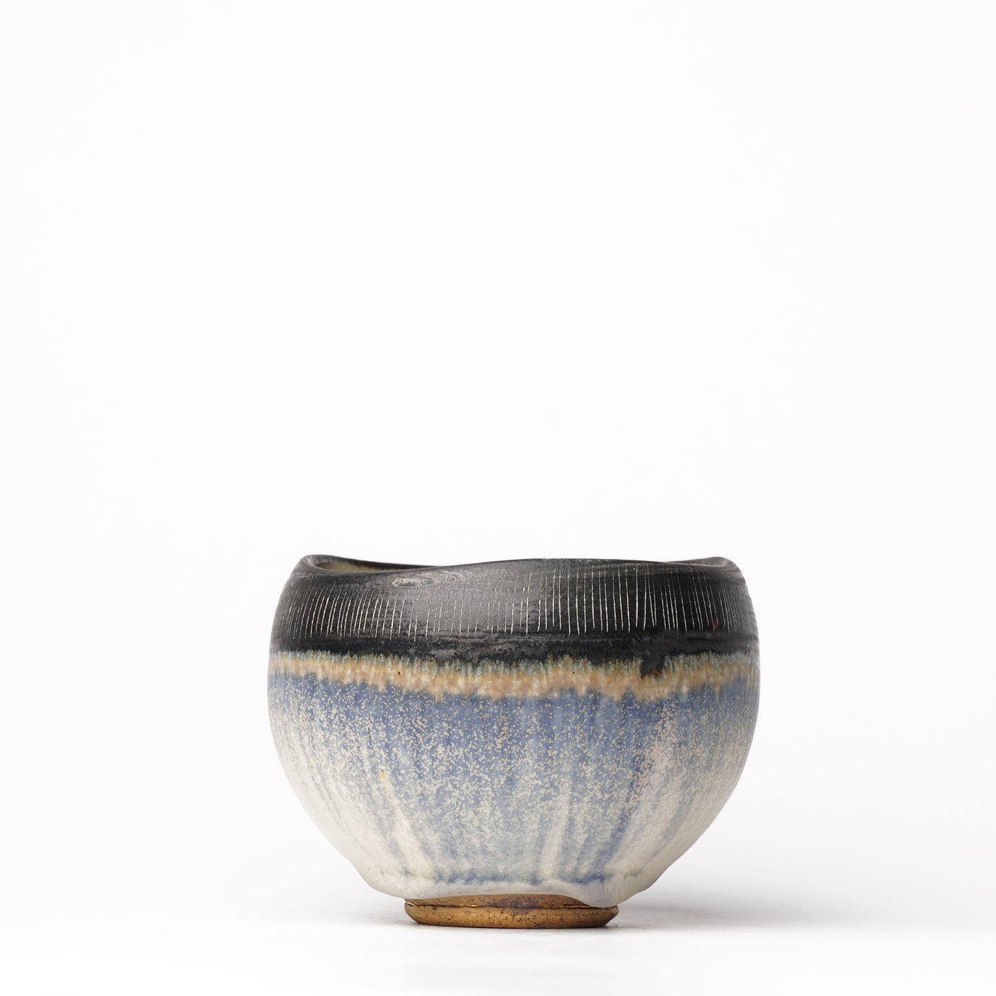 Nobuhito Nakaoka Colored Ash Glaze Cup with Gold