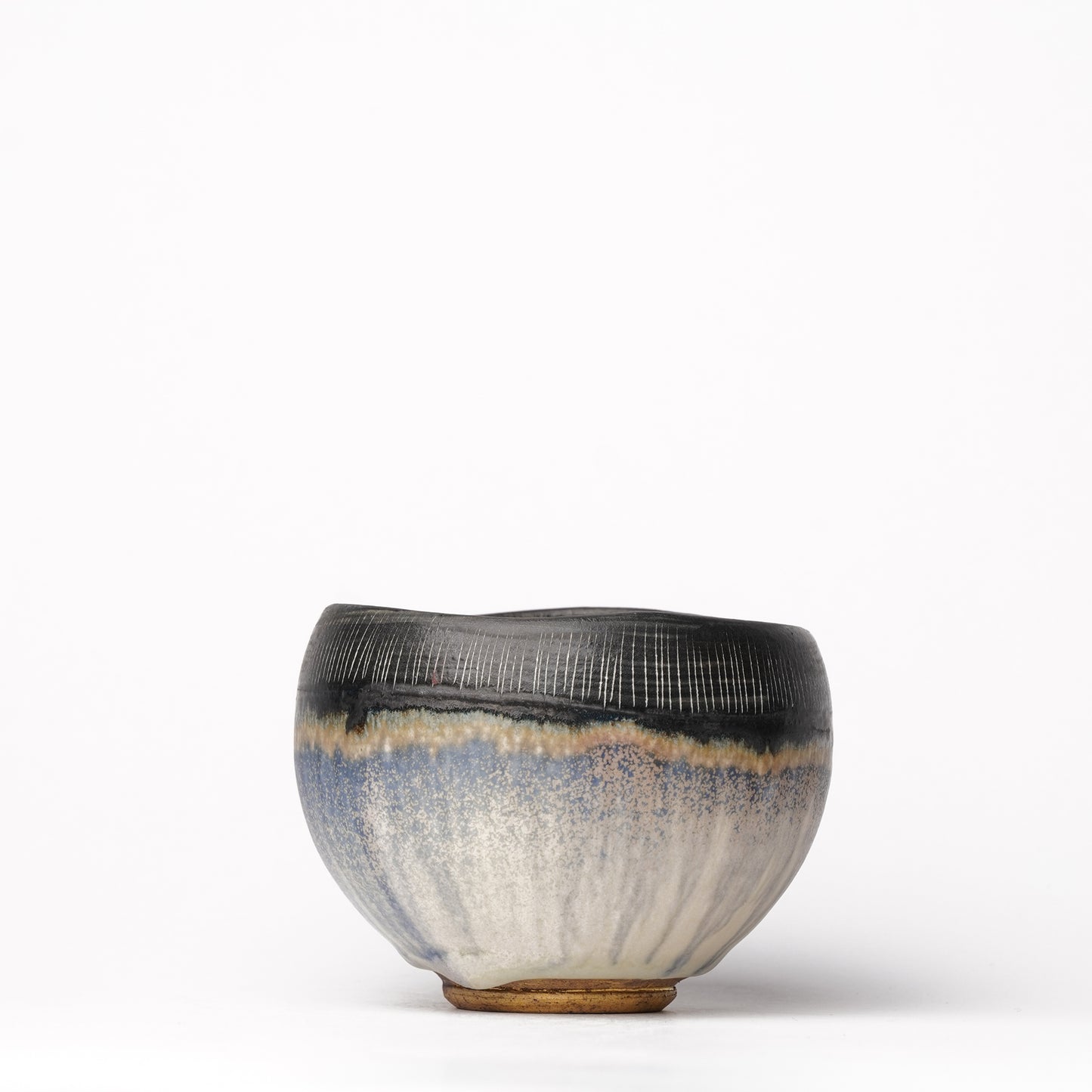 Nobuhito Nakaoka Colored Ash Glaze Cup with Gold