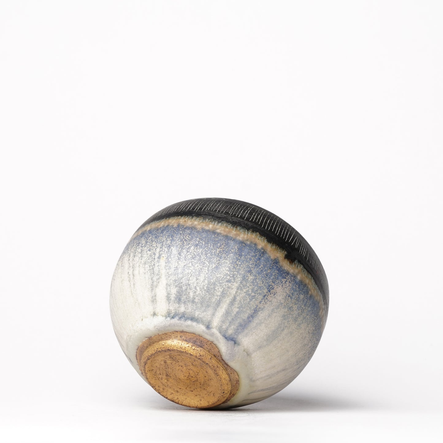 Nobuhito Nakaoka Colored Ash Glaze Cup with Gold