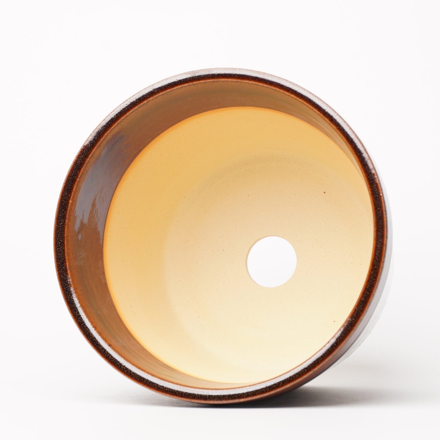 NOTA & Design Peacock Pot Planter with Saucer L Brown