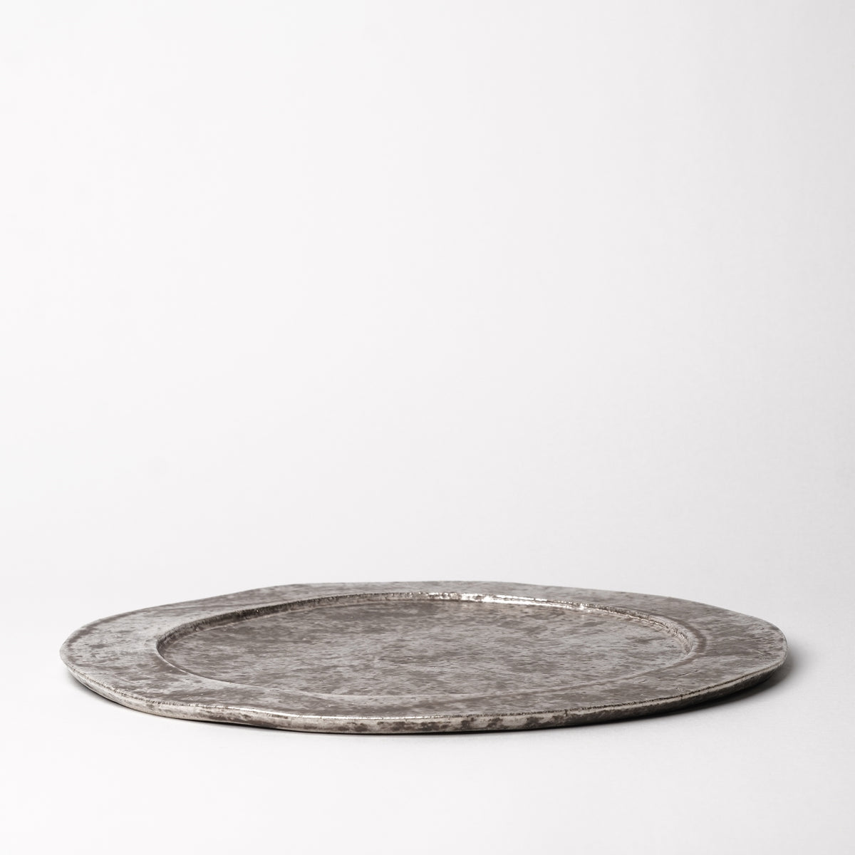 Naoto Tanii Silver Dinner Plate
