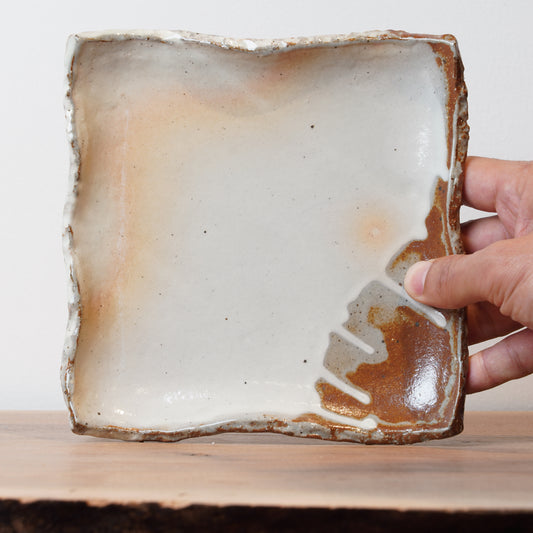 Toshinobu Araya Ryukakugama Kohiki Square Plate