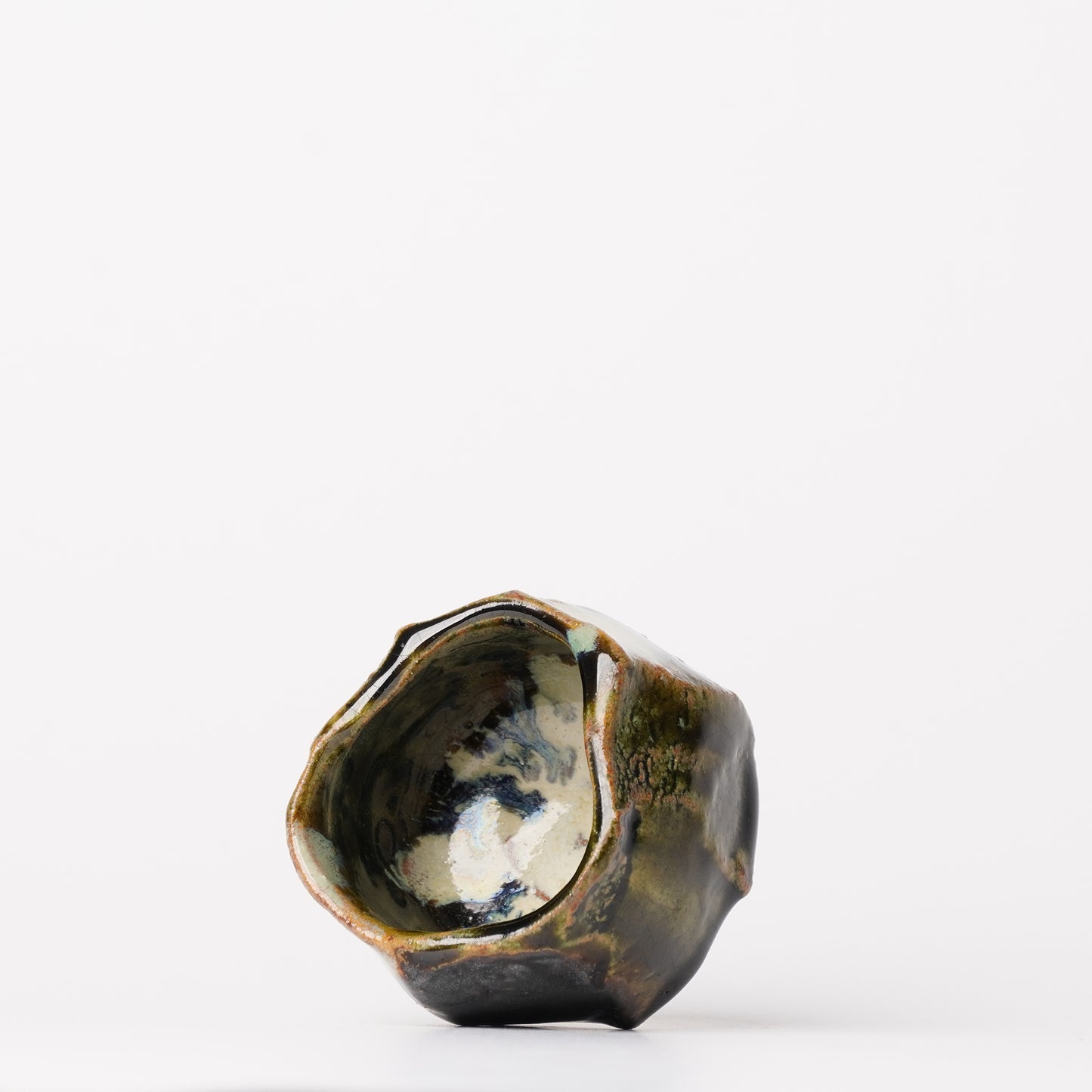 Takuya Kanamoto Oribe Glaze Guinomi Sake Cup