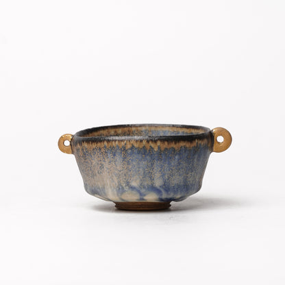 Nobuhito Nakaoka Colored Ash Glaze Cup with Gold