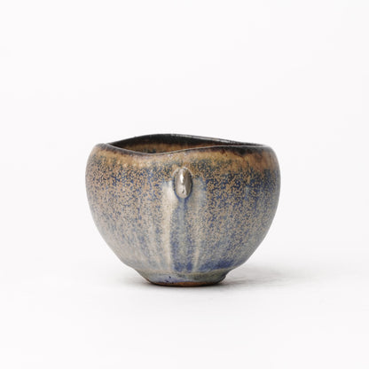 Nobuhito Nakaoka Colored Ash Glaze Cup with Silver Gold