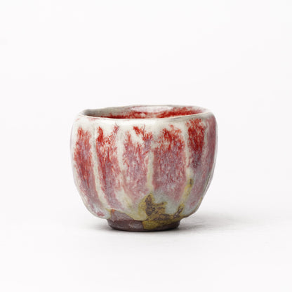 Nobuhito Nakaoka Colored Ash Glaze Guinomi Sake Cup with Gold