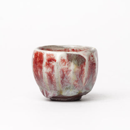 Nobuhito Nakaoka Colored Ash Glaze Guinomi Sake Cup with Gold