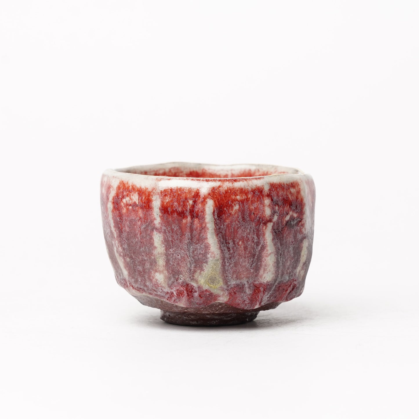 Nobuhito Nakaoka Colored Ash Glaze Guinomi Sake Cup with Gold